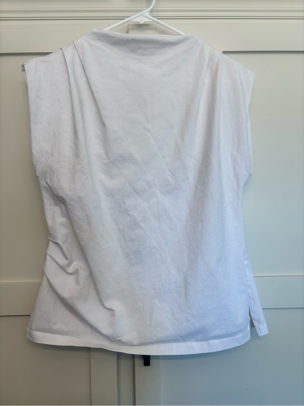 Loft Boat Neck Sleeveless Cotton Spandex Fall Layering Chic Ivory Top Sz XL